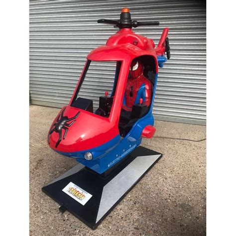 spider man helicopter|spider man helicopter kiddie ride.